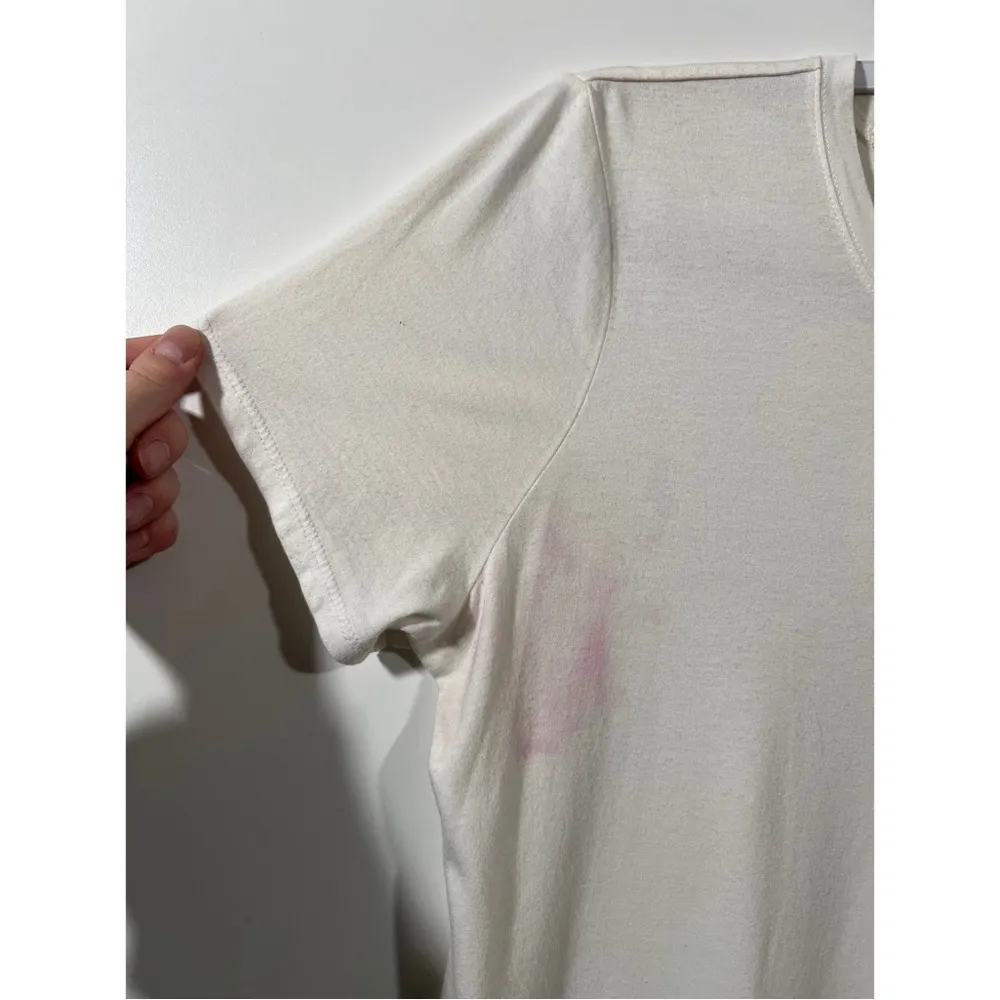 FIGS  Under Scrub Shirt in White Bonehead Size Small Women’s Slight Staining - Image 5