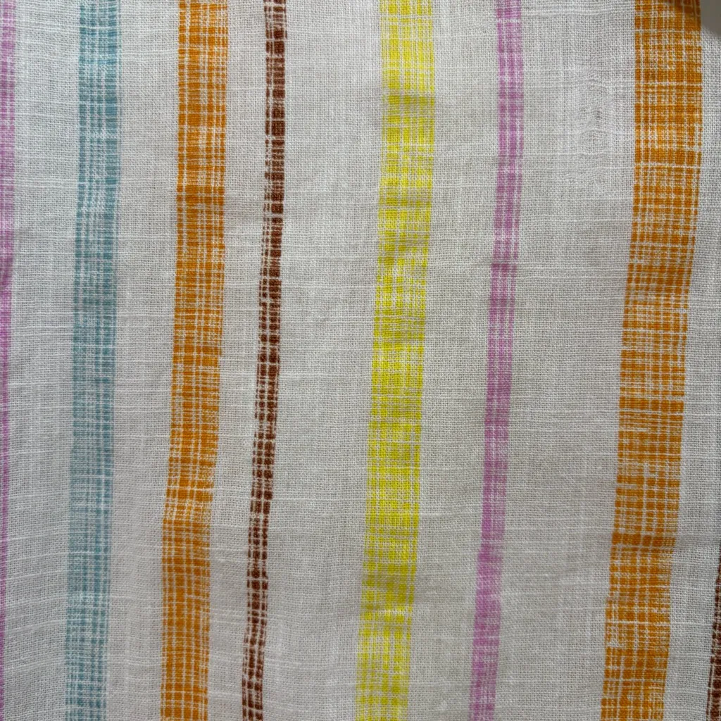 Roxy Beach Nostalgia Top NWT size Small Striped Button Up Short Sleeve Blouse - Image 5