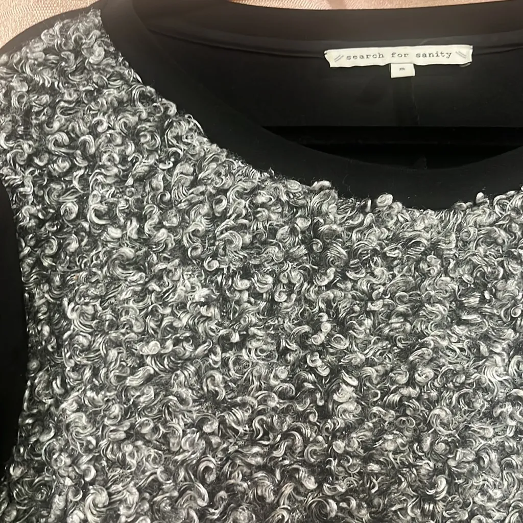 NWOT Search for Sanity Sweater Black Size M - Image 2