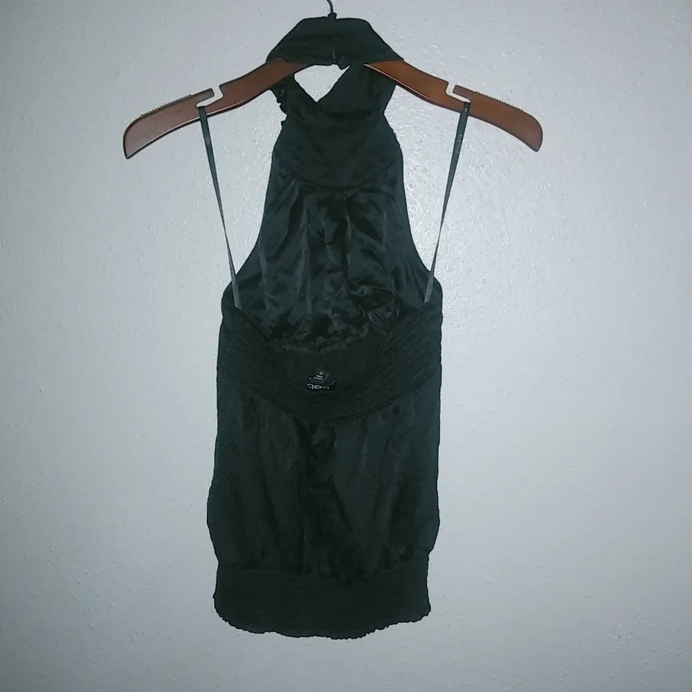 bebe XS Black Halter Evening Dressy Top - Image 4