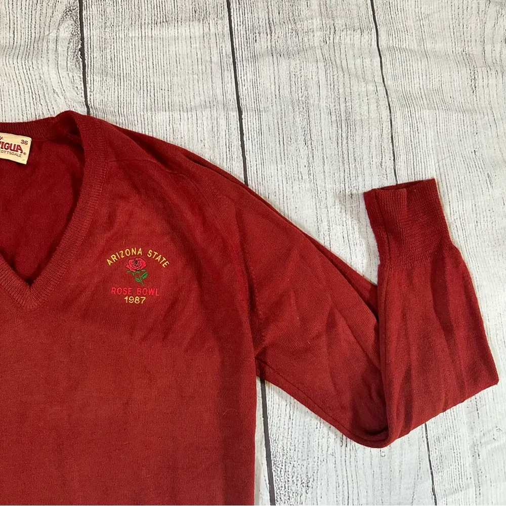 Vintage 1987 Lady Antigua Arizona State University Rose Bowl Sweater Size M - Image 9