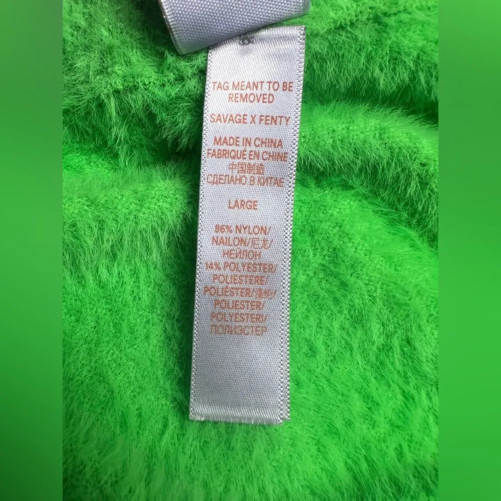 Savage X Fenty Lingerie BY RIHANNA Fluff It Up Kelly Green Women’s Cozy Set|Sz:L Size L - Image 7