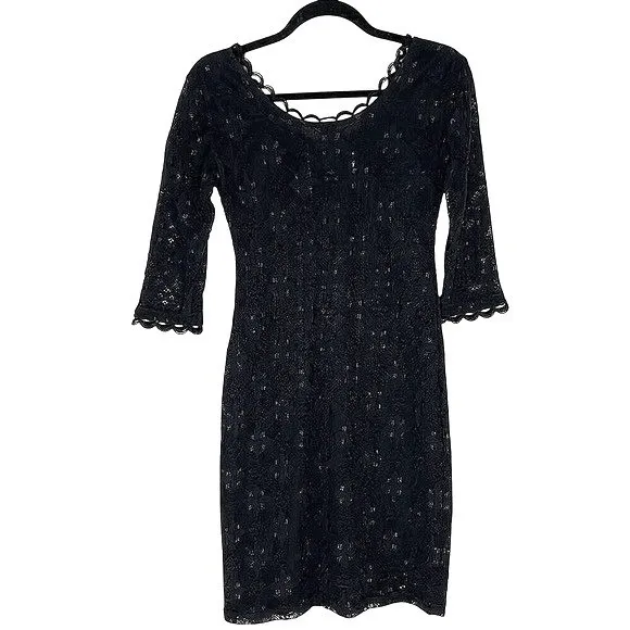Sara Campbell "The Ballet Dress" Black Lace Midi‎ Dress NWT Size Small - Image 2