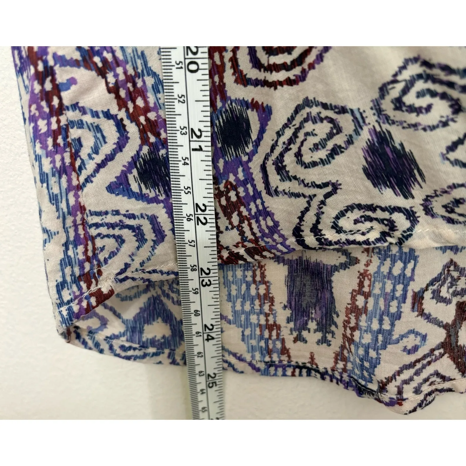 Lucky Brand Multicolor Cap Sleeve Abstract Top Size M - Image 4