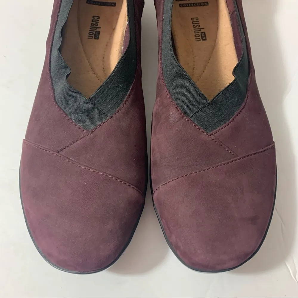 EUC  Collection Everlay Eve Aubergine Suede Slip On Wedge Loafer Size 10M - Image 4