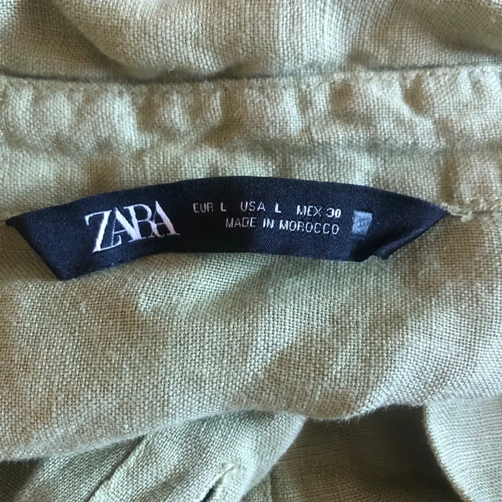 Green Linen Button Down Women Dress Shirt Beach Coverup Size Large NWOT - Image 10