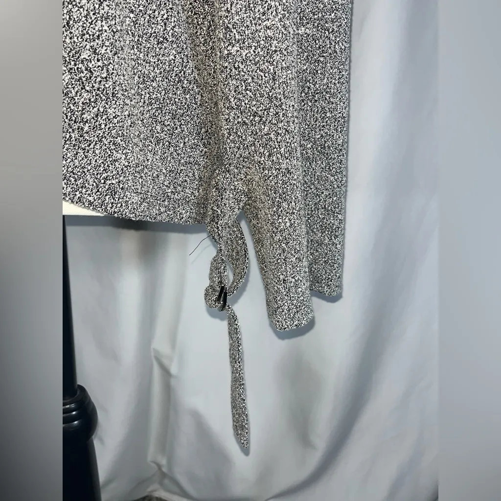 ENDA New York Speckled Funnel Neck 1/4 Zip Pullover Sweater Gray Size M - Image 5