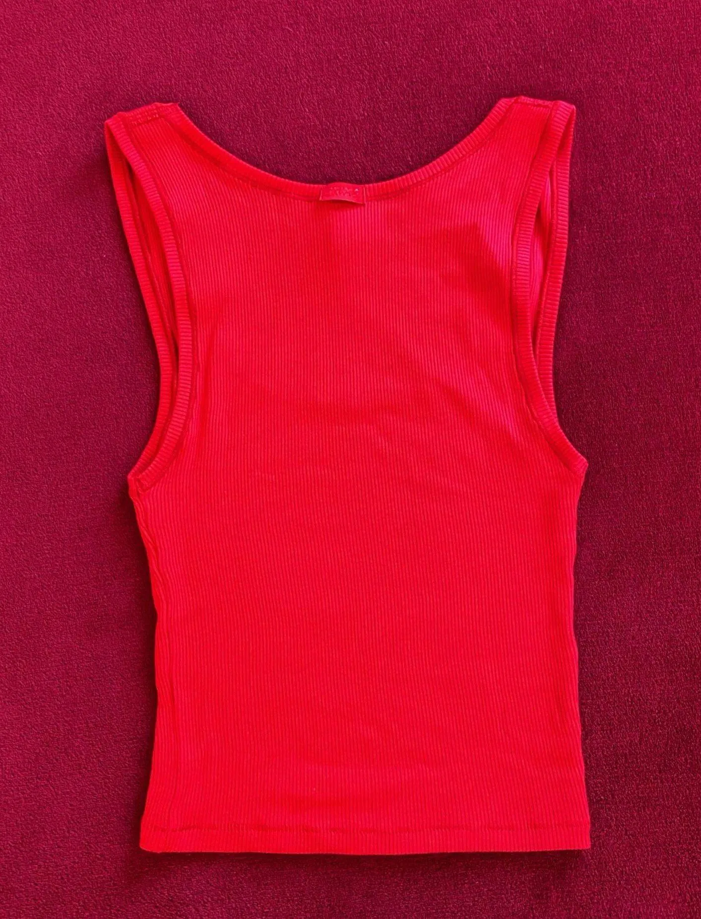SKIMS cotton rib tank in red size S - Image 5