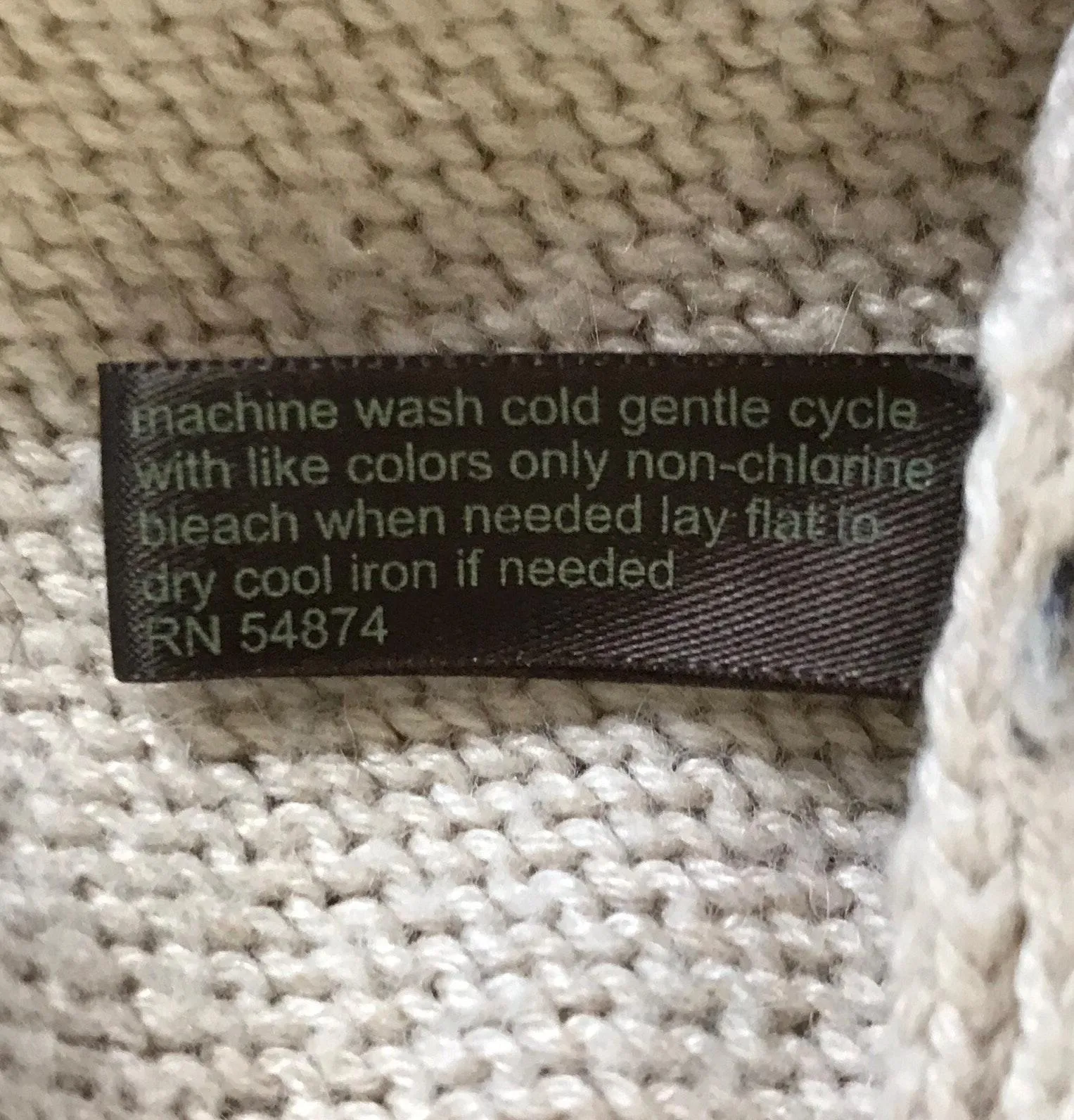 -Beige Cowl Neck Sweater-XS - Image 5