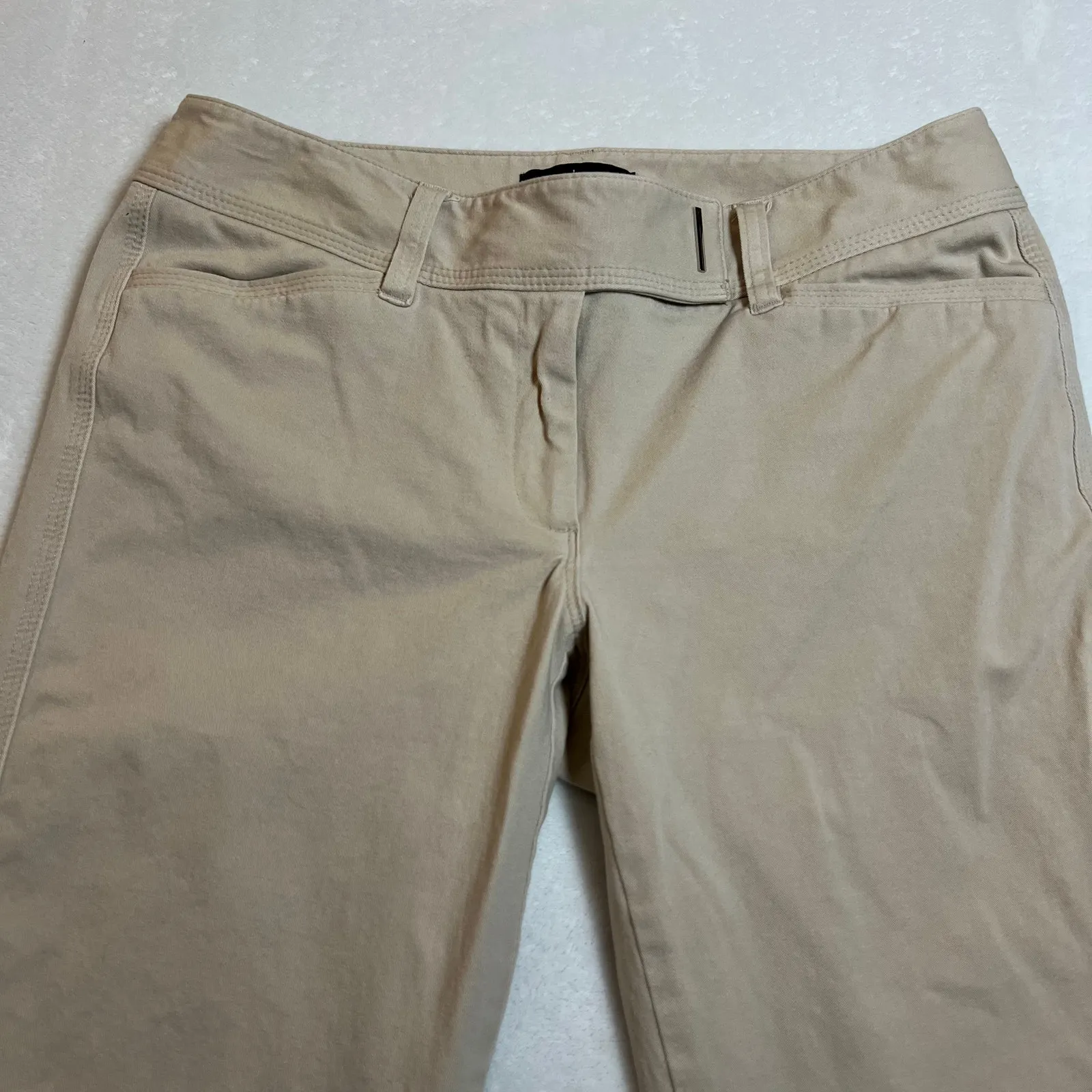 White House Black Market Slim Crop Pants Size 6 Office Neutral Stretch Classic - Image 3