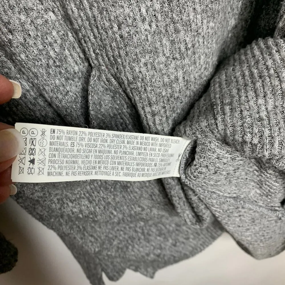 Soft Ribbed Tunic Dress Pajamas Sz Medium Pockets - Image 12