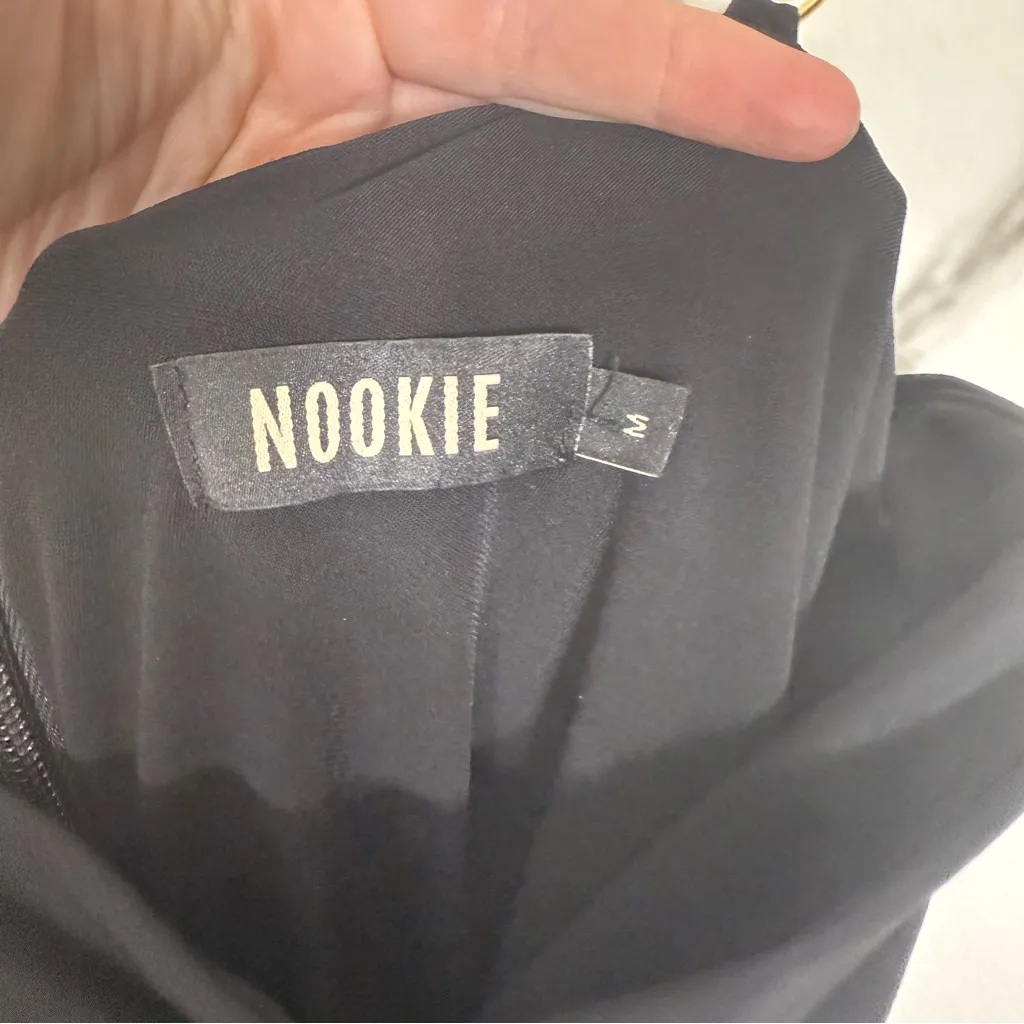 Nookie Allegra Chain Strap Sheath Dress Black Midi - Image 6