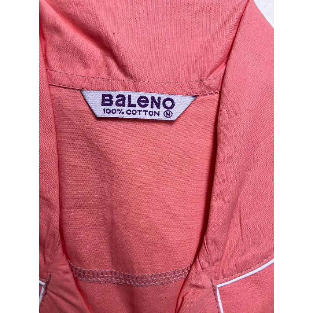 BALENO Women's Coral 100% Cotton Short Sleeve Pajama Set Size M Lounge Wear New Pink Size M - Image 4