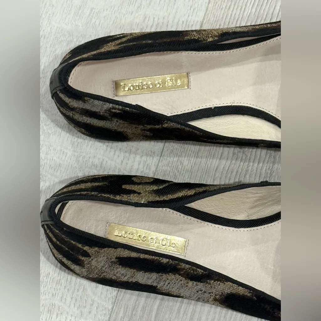 Louise Et Cie Lo-Anniston Black & Brown Leopard Print Women's Loafers Size 8 - Image 9