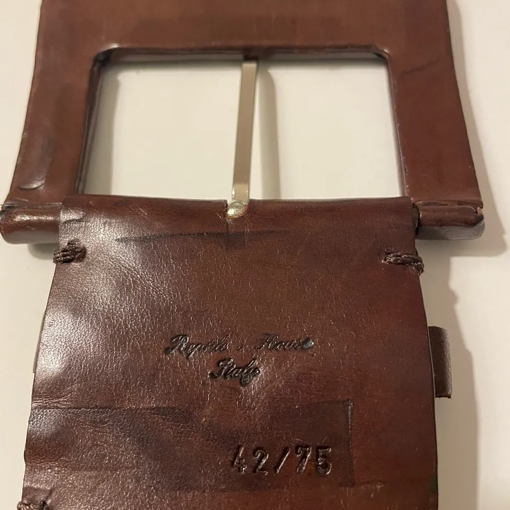 Reptile’s House Milano Brown Genuine Italian Leather Rope Belt - Image 2