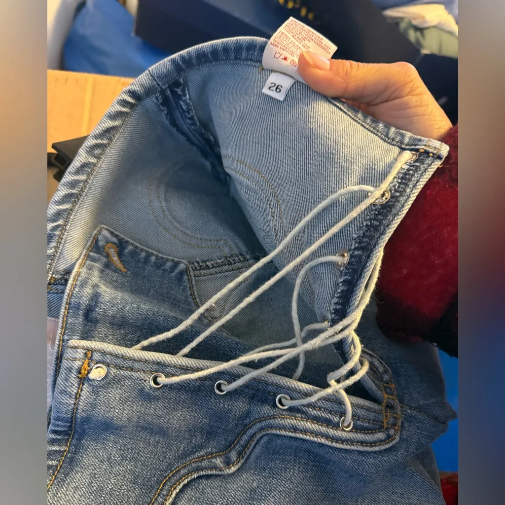 Revice Encore Wild West Low Rise Lace Up Flare Jeans - Image 8