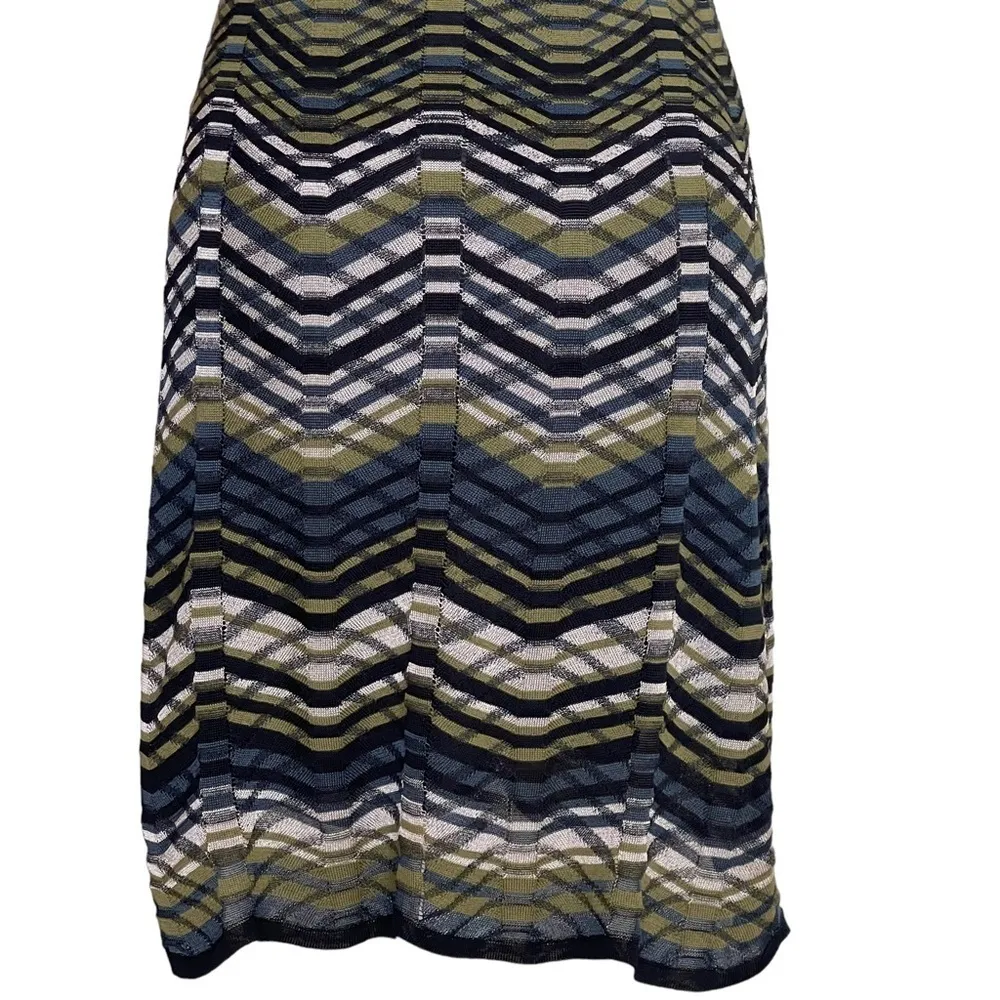 Missoni Women’s Chevron Herringbone Crochet Knit Sheath Dress Size 46 US 10 - Image 3