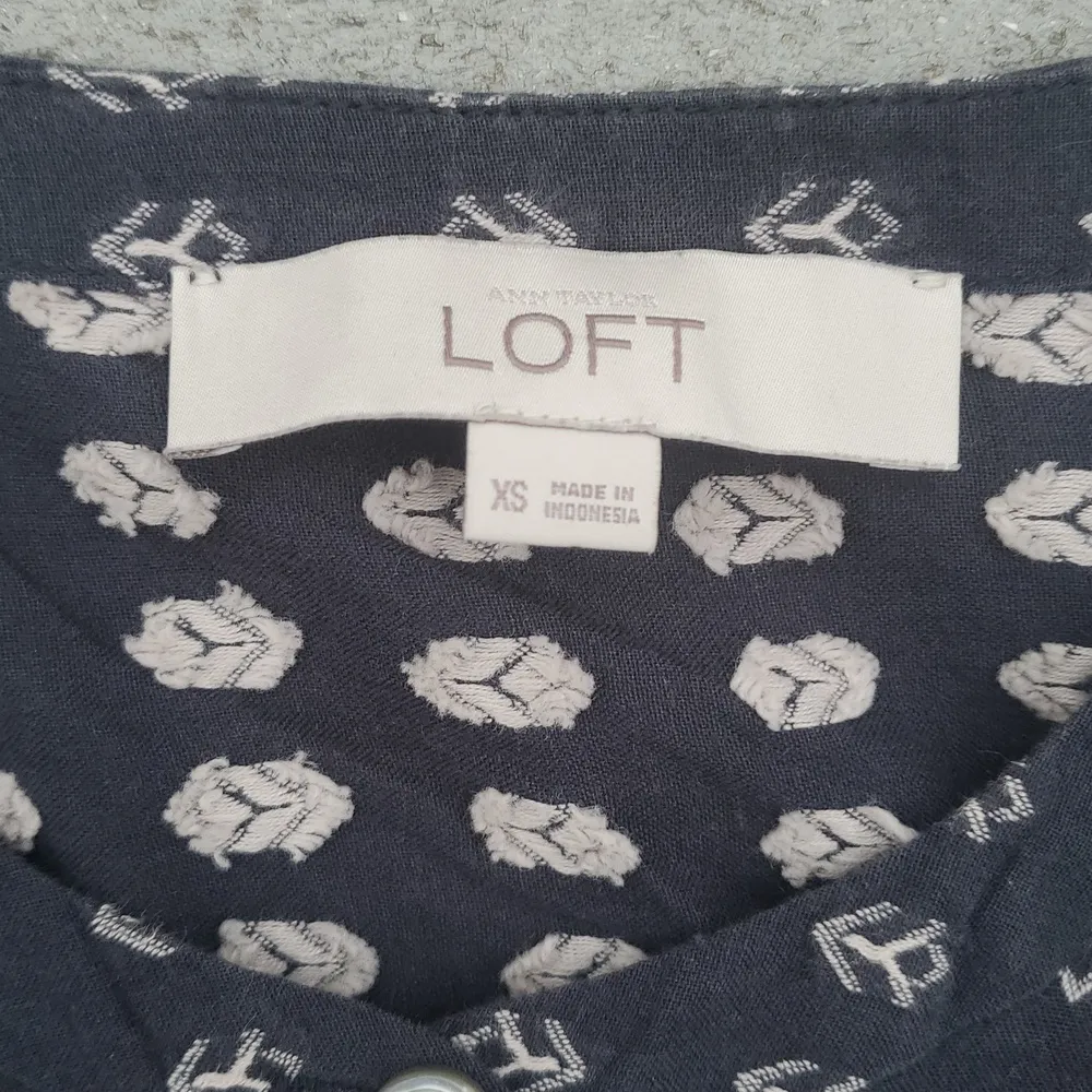 Loft Collarless Front Pocket Button Down Shirt - Image 7