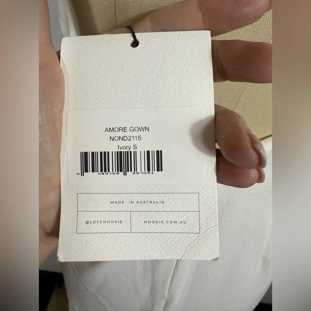 NWT Nookie‎ Amore Ivory Halter Gown Dress Sz Small $279 - Image 6