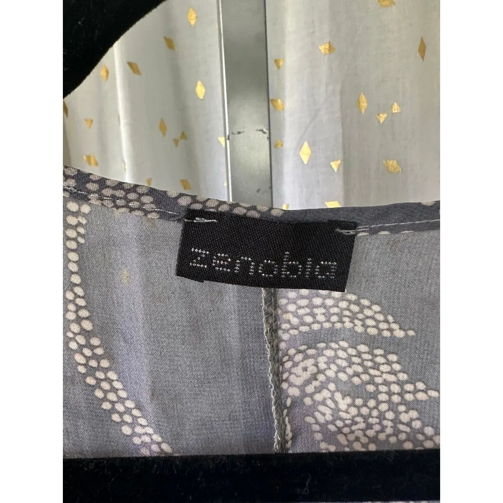 Zenobia Hawaiian Graphic Dot Art Tropical Leaves Sheer Dolman Sleeve Cardigan 2X - Image 6