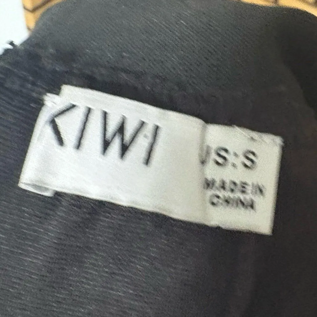 Kiwi Black Fringe Stud Belted‎ Skirt Size Small - Image 7