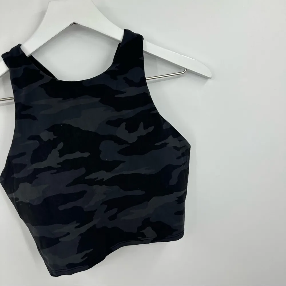 Athleta Conscious Camouflage Crop AC Top Size Small Gym Workout - Image 2