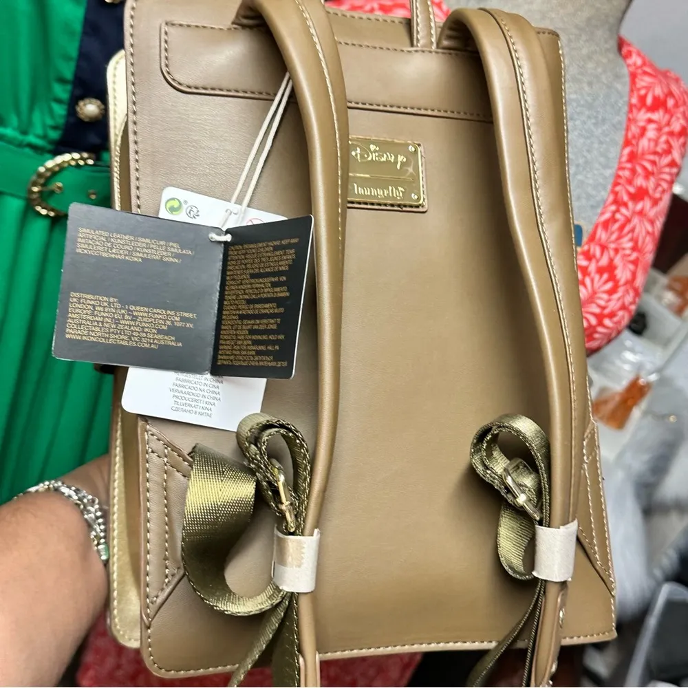 Loungefly Brown and Cream Sleeping Beauty Backpack - Image 13