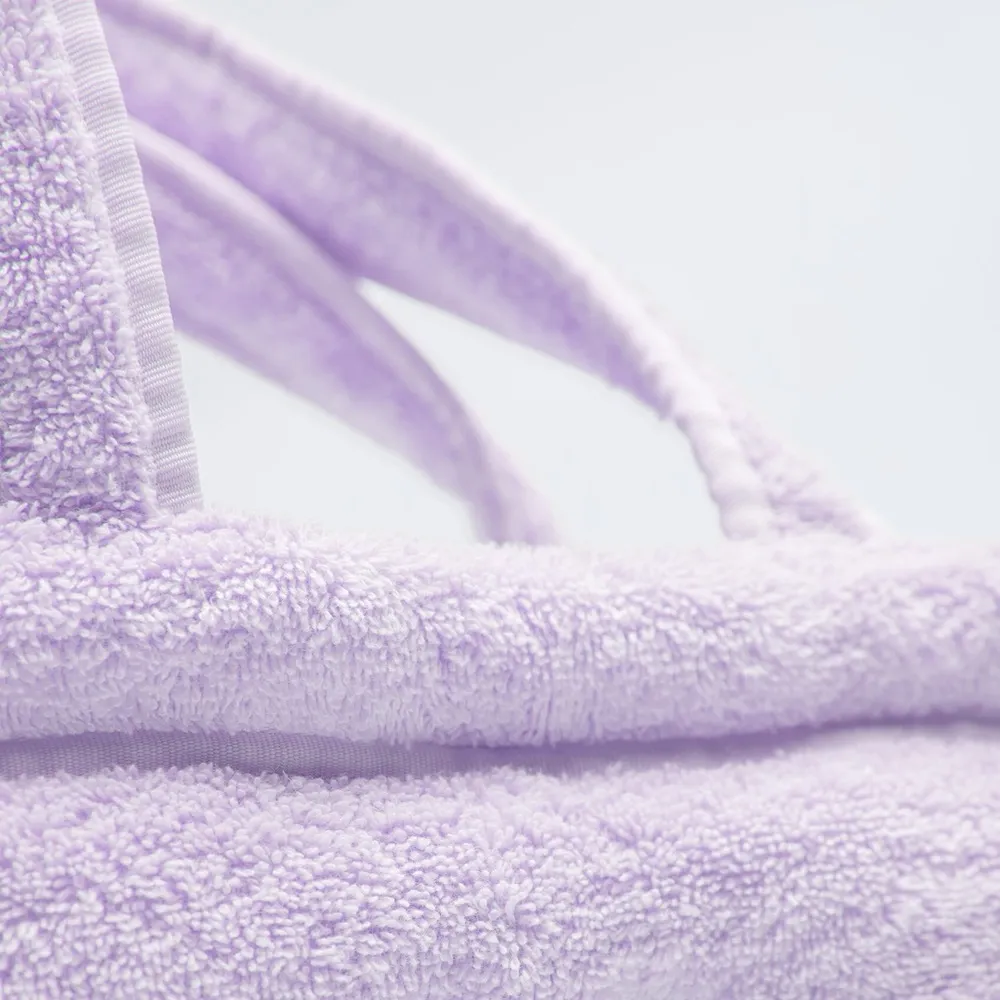 Zara MAXI TERRY Cloth TOTE SHOULDER Large BAG Purple NEW - Image 9