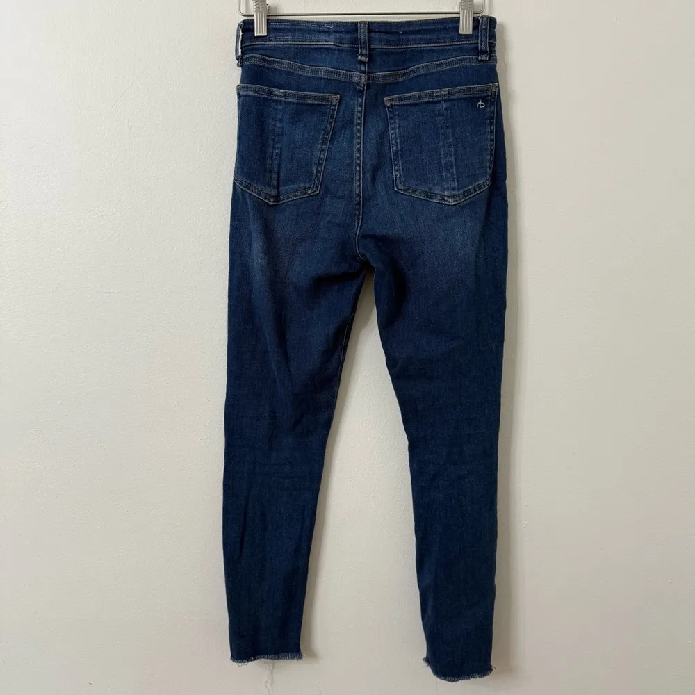{26} Rag & Bone Nina High Rise Blue Skinny Jeans High-Waisted Stretch - Image 6