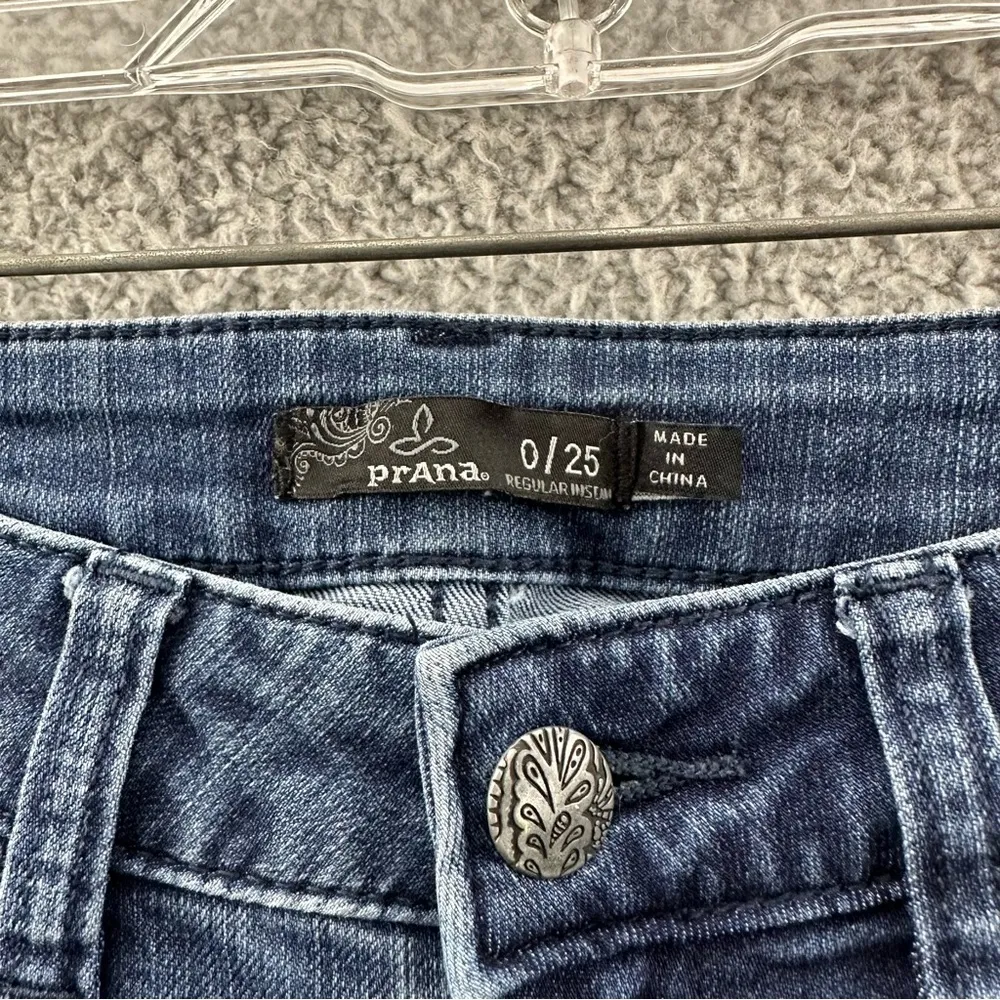 PrAna Kayla Jeans Mid Rise Skinny Organic Cotton Dark Wash Women 's 0/25 x 31 - Image 5