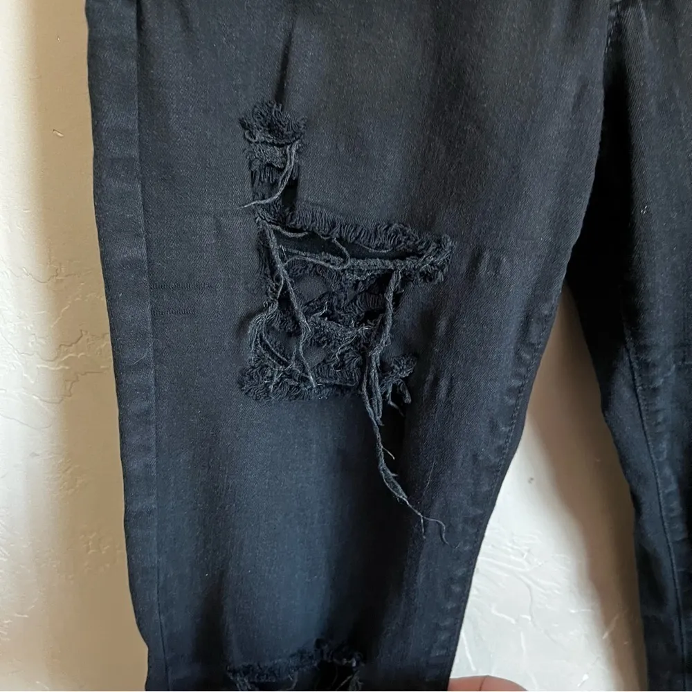Flying Monkey Black Low Rise Distressed Skinny Denim Jeans - Image 7