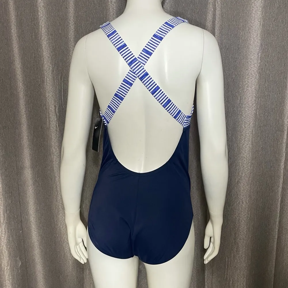 Nike Heather Stripe Crossback One Piece Swimsuit - Image 4