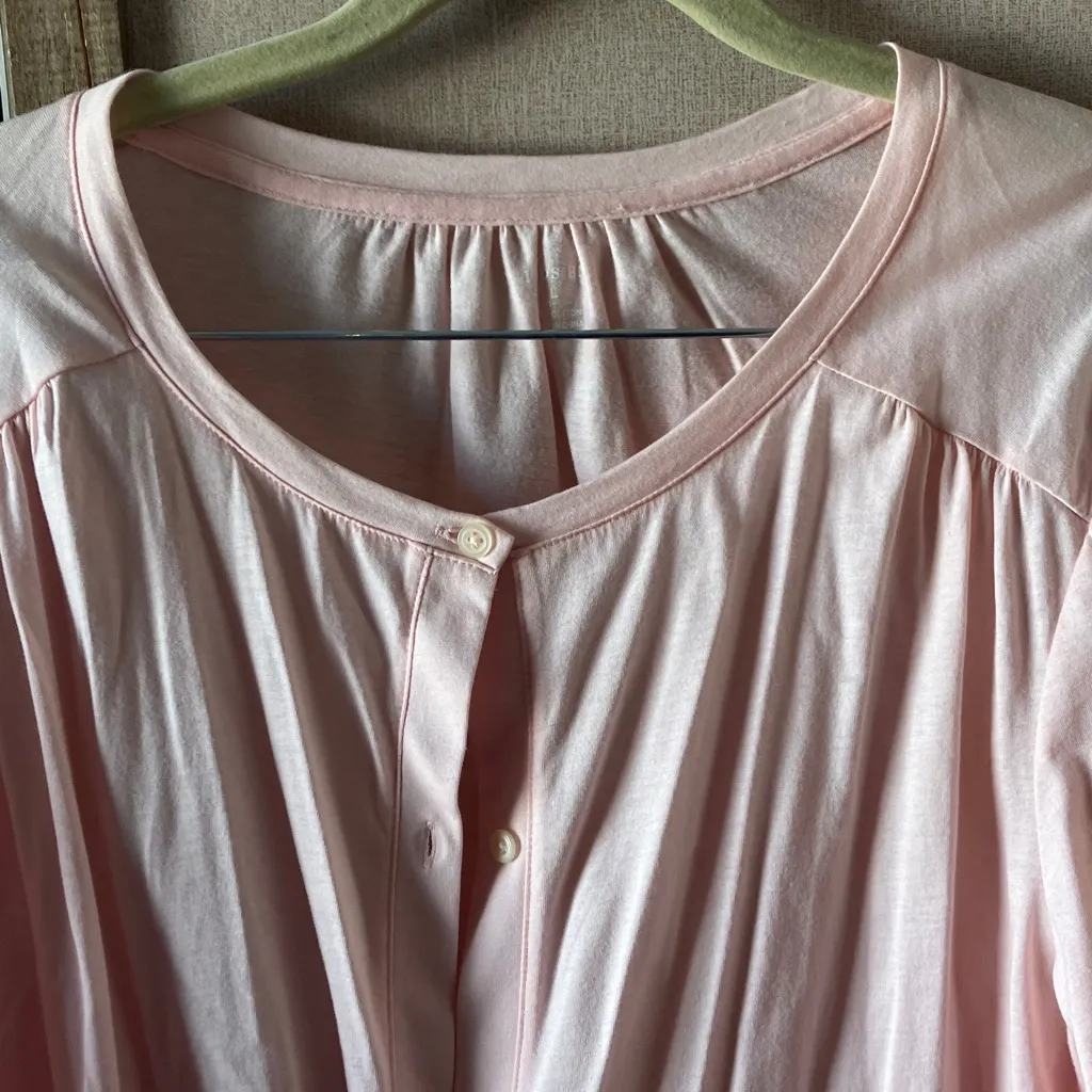 Lands' End Light Pink Cotton cardigan large - Image 8