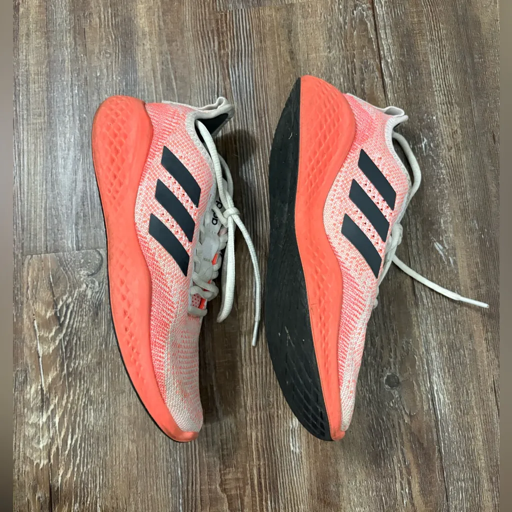 Adidas Bounce Pink Coral Running Sneakers 6 Activewear Walking Gym Workout - Image 4