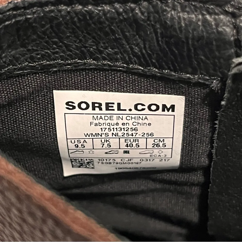 Women’s Sorel Brown Leather Danica Heeled Waterproof Booties Boots size 9.5 - Image 11