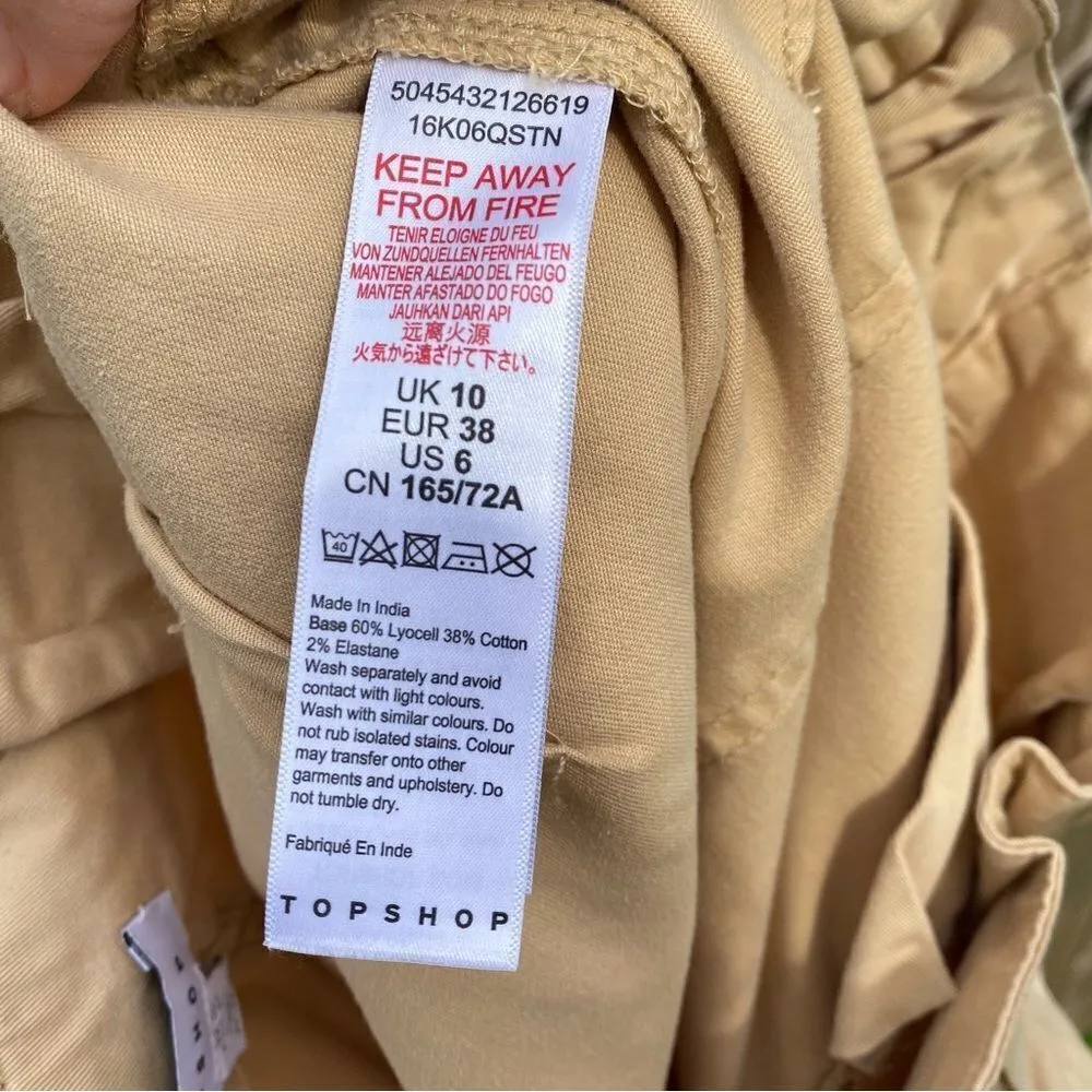 Topshop Lightweight Khaki Tapered Pants - Image 3