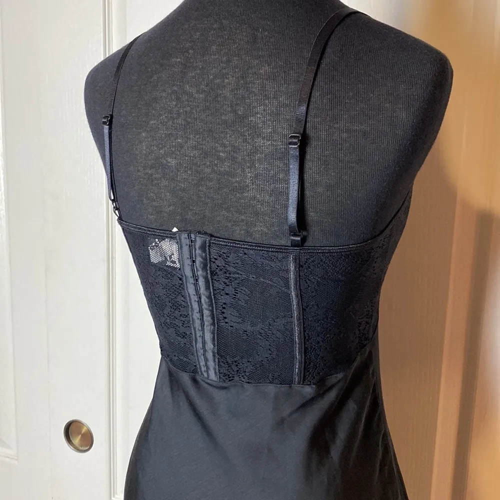 RETRO Y2K RAMPAGE BLACK LACE LINGERIE SLIP DRESS - Image 6