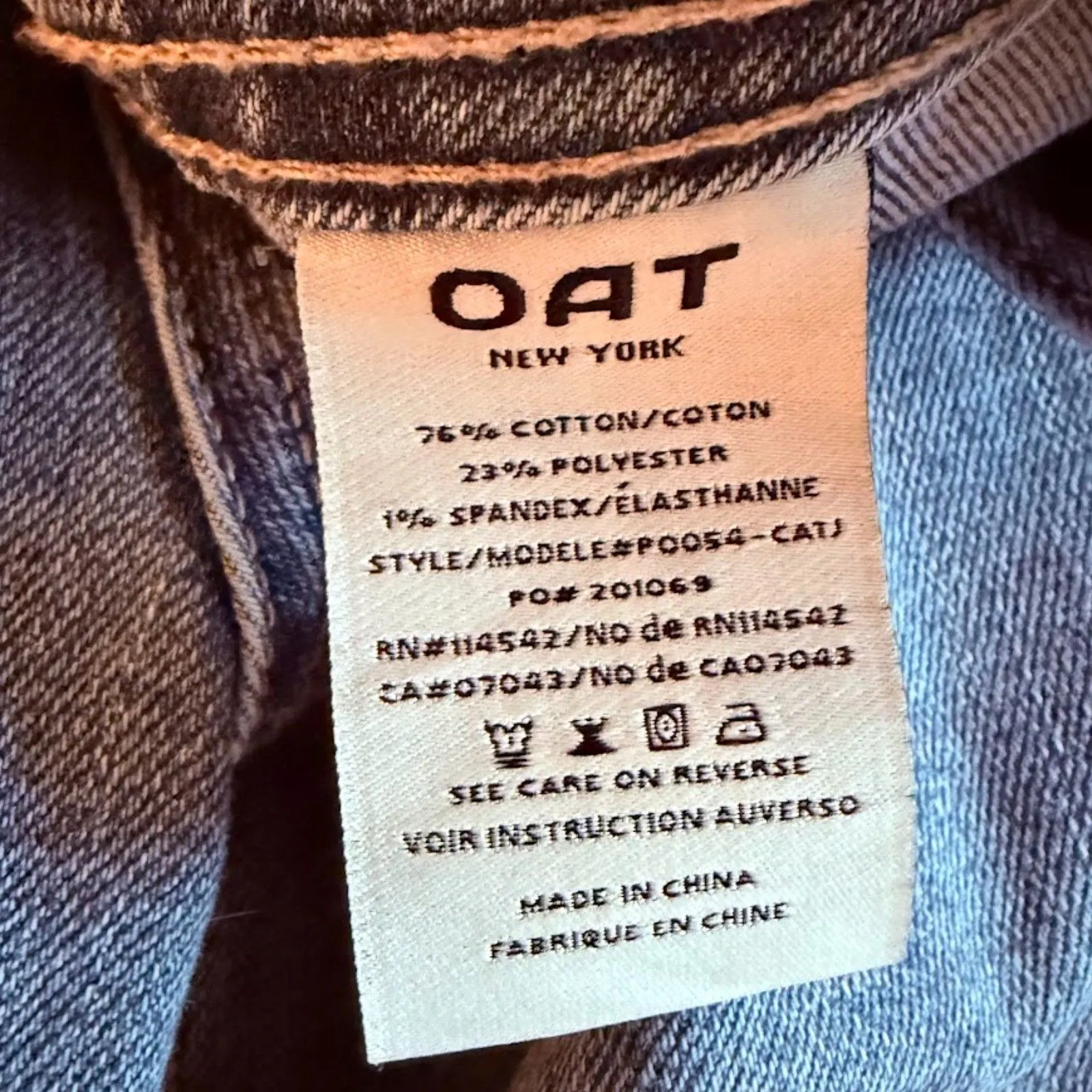 OAT New York High Rise Wide Leg Jeans with Patch Pockets in Blue size 10/30 NWOT - Image 7