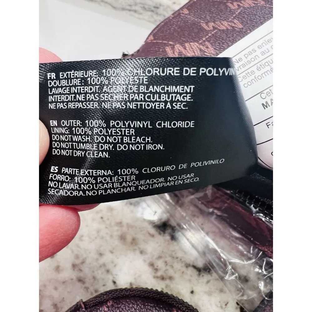 Nicole Miller Brown Logo Gold Hardware Shoulder Crossbody Bag Purse W/ Pouch NWT - Image 7