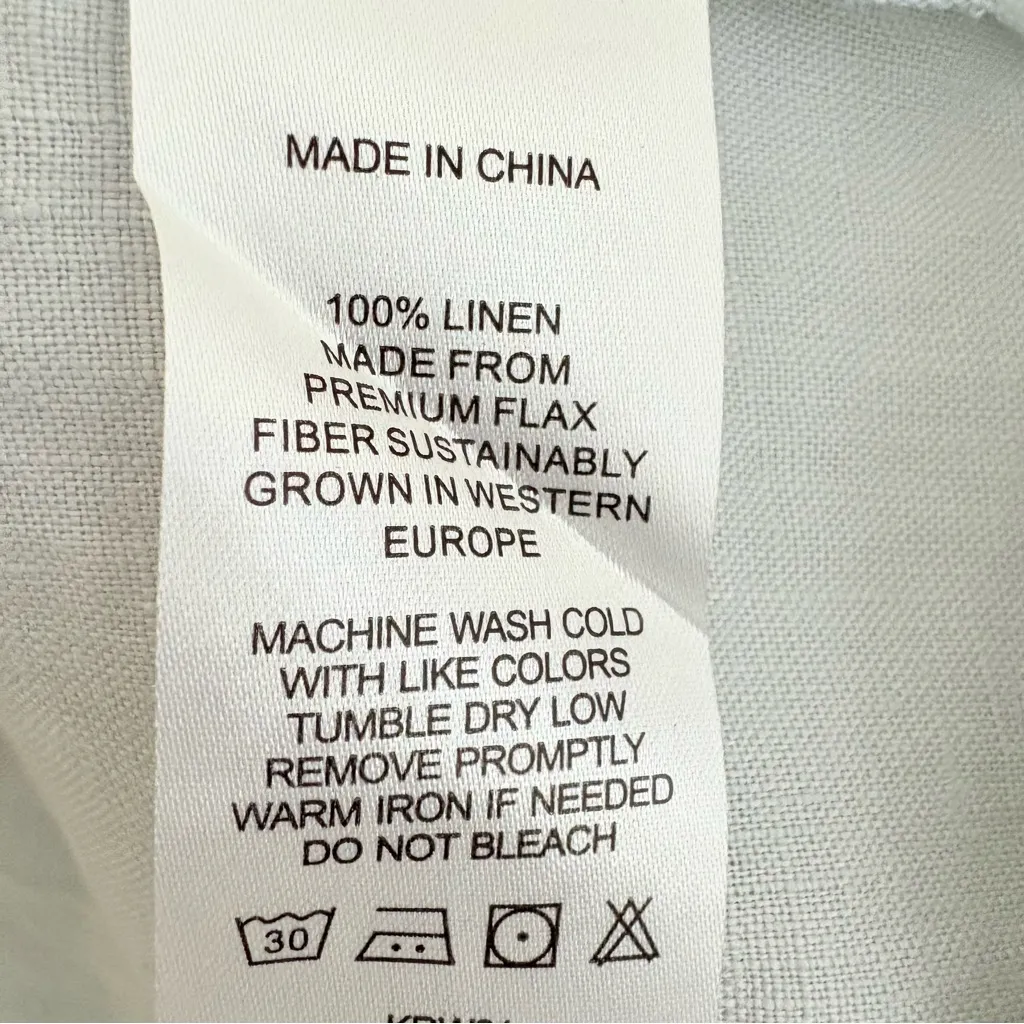 Quince 100% European Linen Flax Tank Sleeveless Mint Green Size S - Image 7