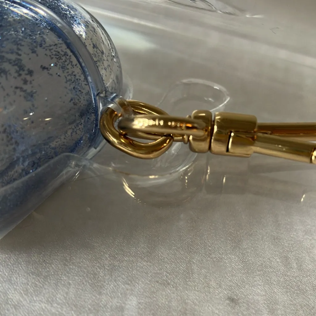 Kate Spade: Blue Glitter AirPods Case- Gen 3- Gold Tone - Image 14