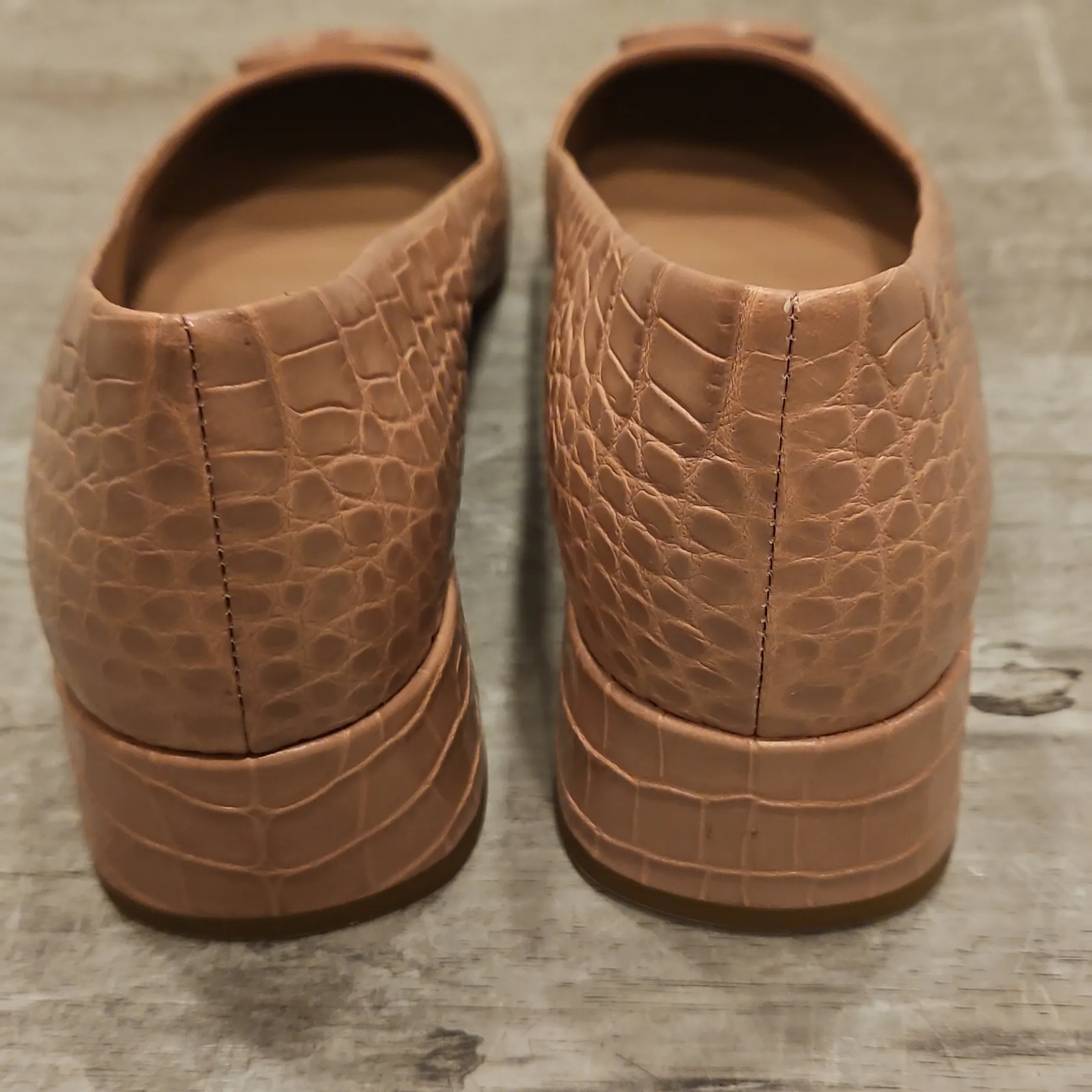 💕TORY BURCH💕 Georgia Pump Soft Croc Embossed Leather Meadowsweet Pink 9.5 NWOT - Image 8