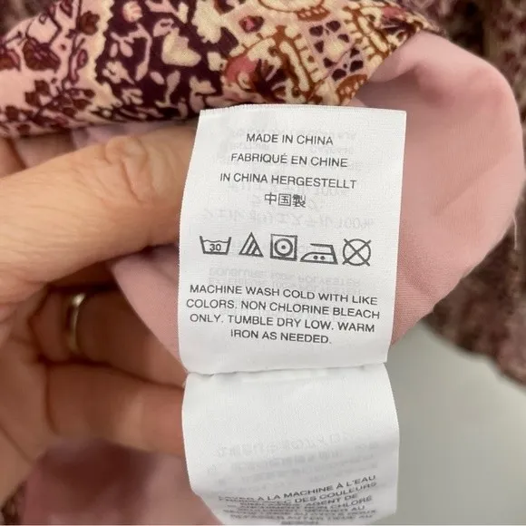 Madewell Kaleidoscope Drawstring Blouse Size‎ XS - Image 6