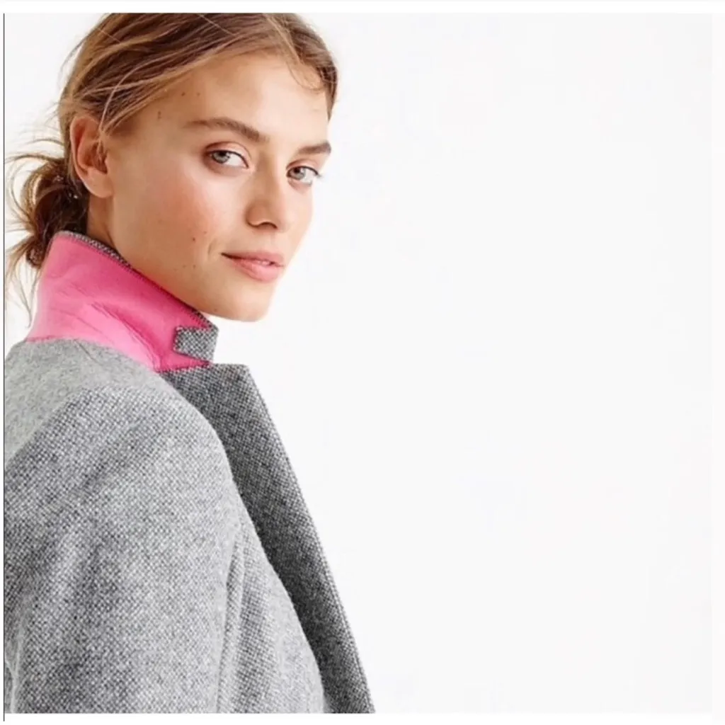 J.Crew  Campbell Donegal Blazer Wool Heather Graphite Sz 4 - Image 3