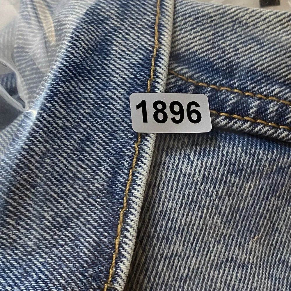 Levis Mens Classic Denim Stonewash‎ Trucker Jean Button Down Jacket Sz Small - Image 11