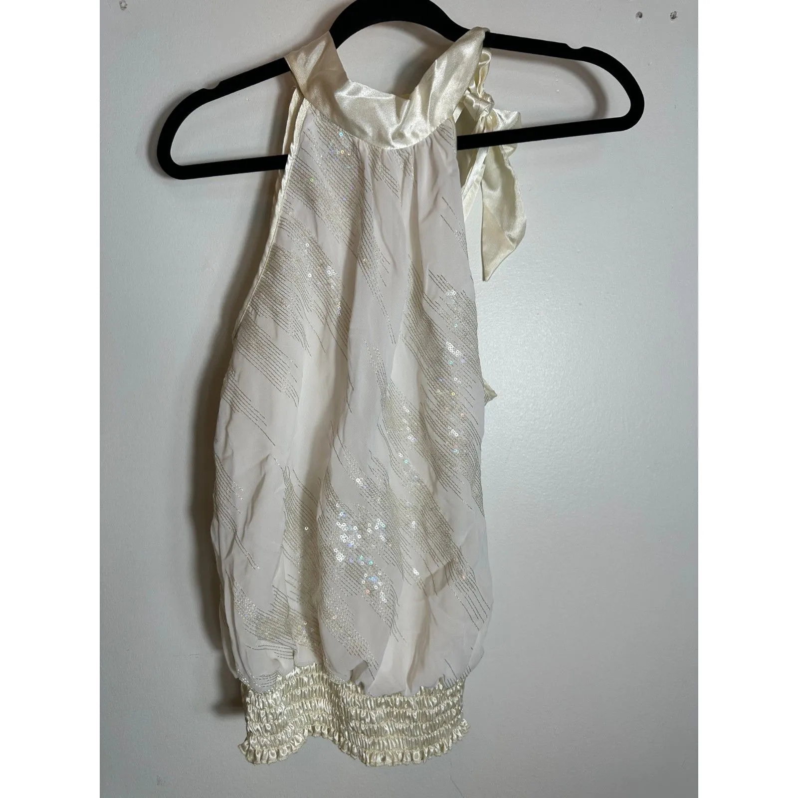Vintage Heart Soul White Fairy Sleeveless Blouse Size Medium - Image 6