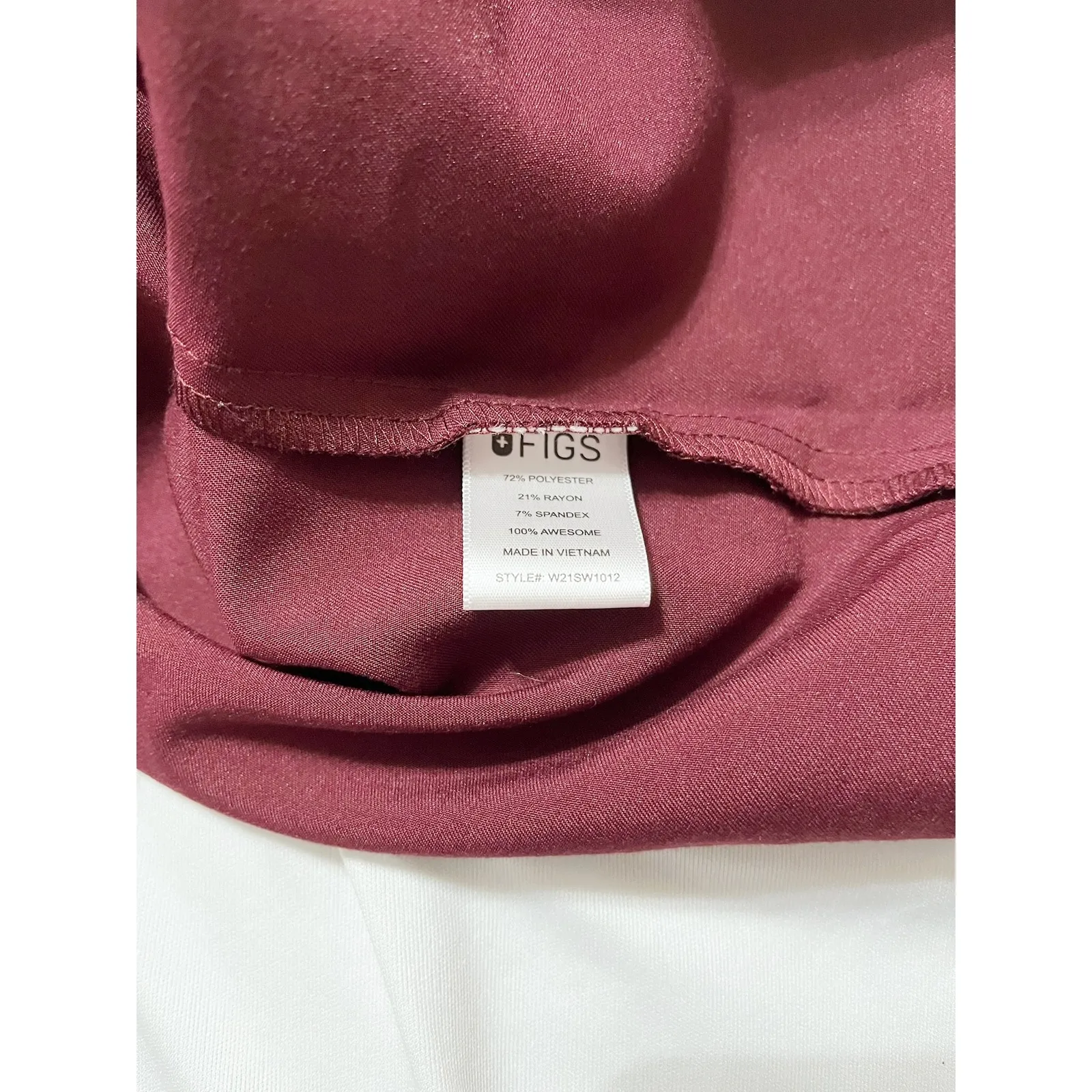 FIGS Technical Collection Womens Kitale Maternity Nursing Scrub Top XL‎ Burgundy - Image 7