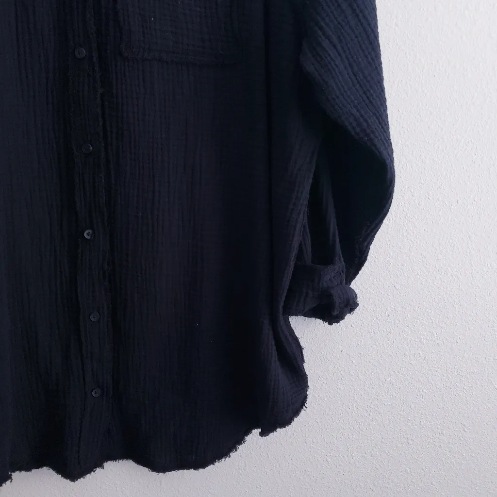 Aerie Pool To Party Waffle Long Sleeve Coverup Shirt - Image 4