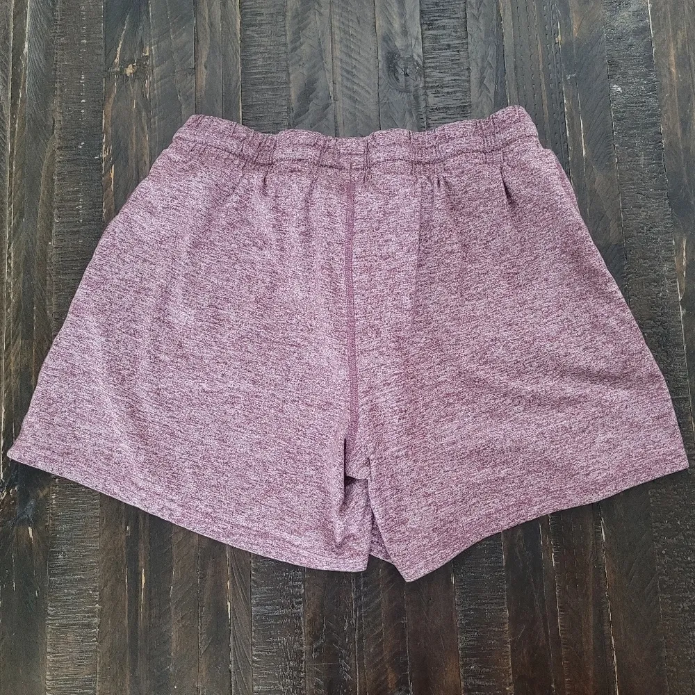 Pacific Trail Cozy Drawstring Pull On Shorts Heathered Eggplant Women's Size S - Image 2