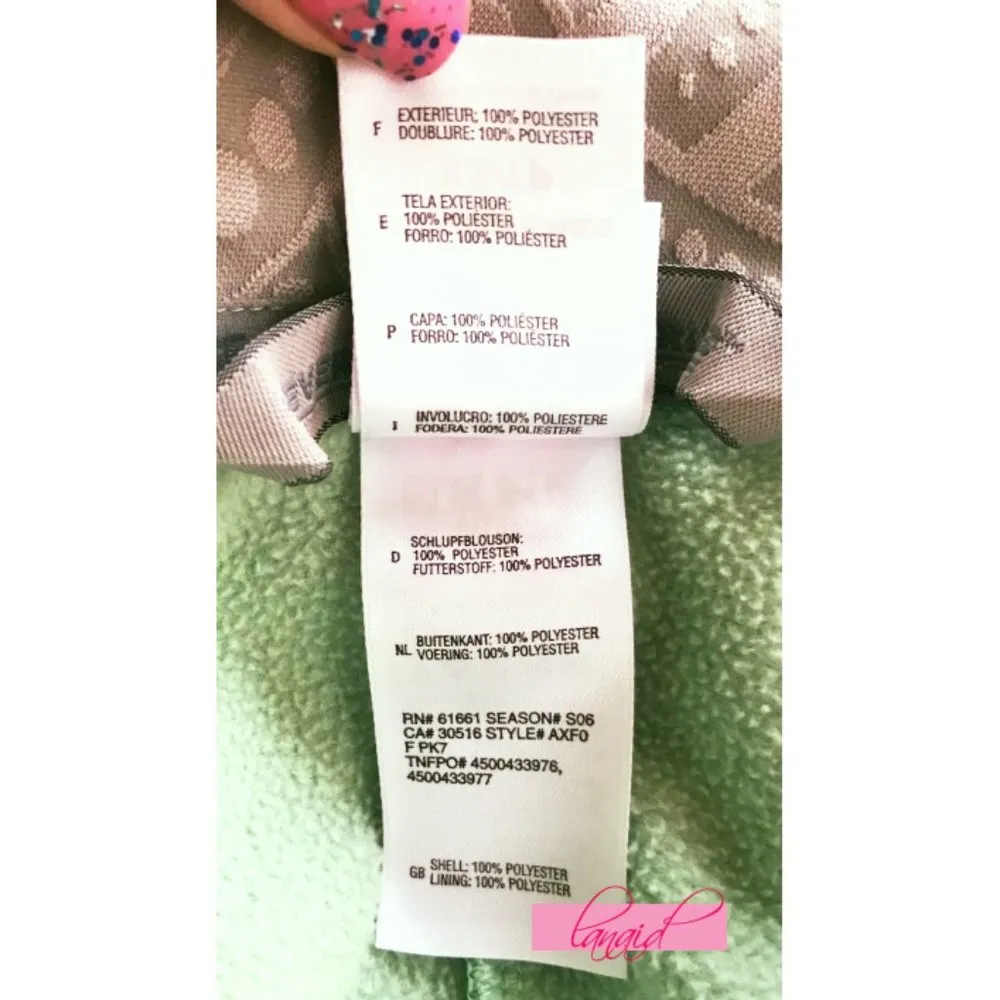 TKA 100 Full Zip Fleece Jacket Lime Green Fuzzy Teddy Warm Coat - Image 6